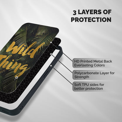 Wild Leaf Thing Shockproof Hybrid Protection (Metal + TPU) Back Case Cover