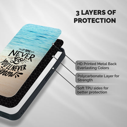 Will Never Know Shockproof Hybrid Protection (Metal + TPU) Back Case Cover