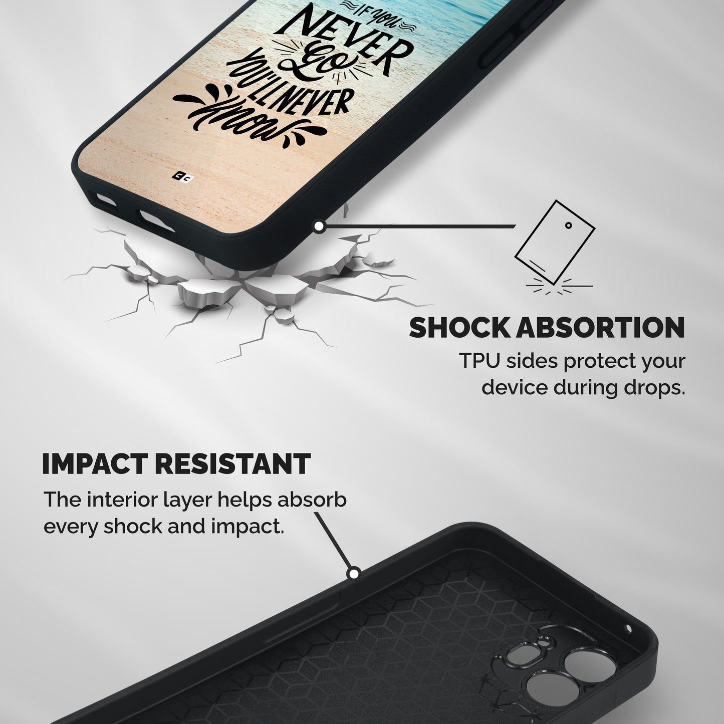 Will Never Know Shockproof Hybrid Protection (Metal + TPU) Back Case Cover