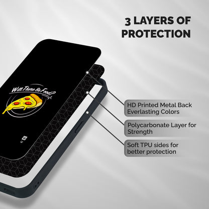 Will There Be Food Shockproof Hybrid Protection (Metal + TPU) Back Case Cover