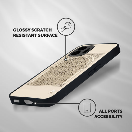 Window Ornaments Shockproof Hybrid Protection (Metal + TPU) Back Case Cover