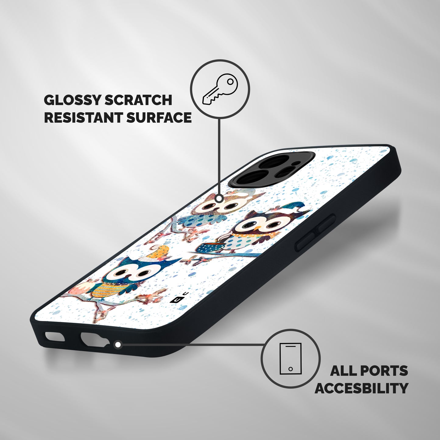 Winter Owls Shockproof Hybrid Protection (Metal + TPU) Back Case Cover