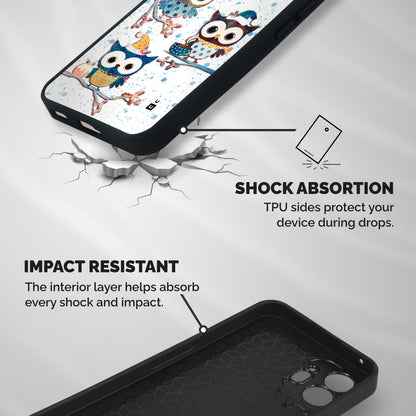 Winter Owls Shockproof Hybrid Protection (Metal + TPU) Back Case Cover