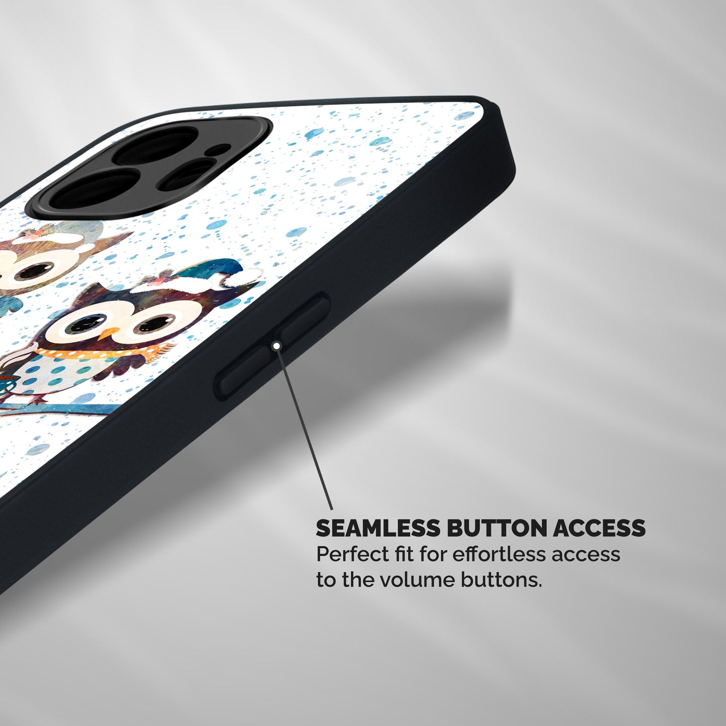 Winter Owls Shockproof Hybrid Protection (Metal + TPU) Back Case Cover