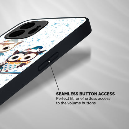 Winter Owls Shockproof Hybrid Protection (Metal + TPU) Back Case Cover