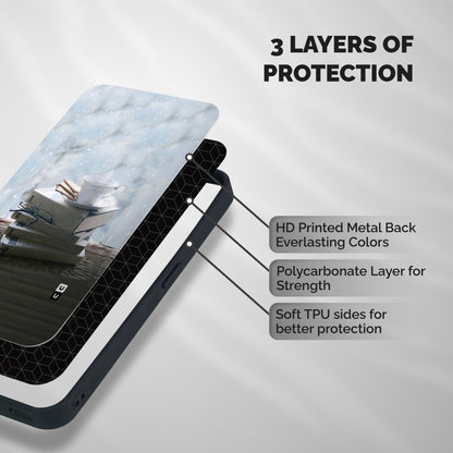 Winter Reads Shockproof Hybrid Protection (Metal + TPU) Back Case Cover