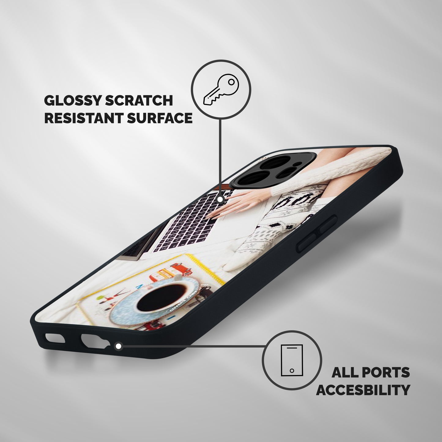 Winter Relaxation Shockproof Hybrid Protection (Metal + TPU) Back Case Cover