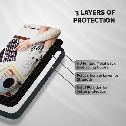 Winter Relaxation Shockproof Hybrid Protection (Metal + TPU) Back Case Cover