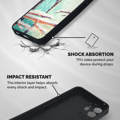 Winter Season Shockproof Hybrid Protection (Metal + TPU) Back Case Cover