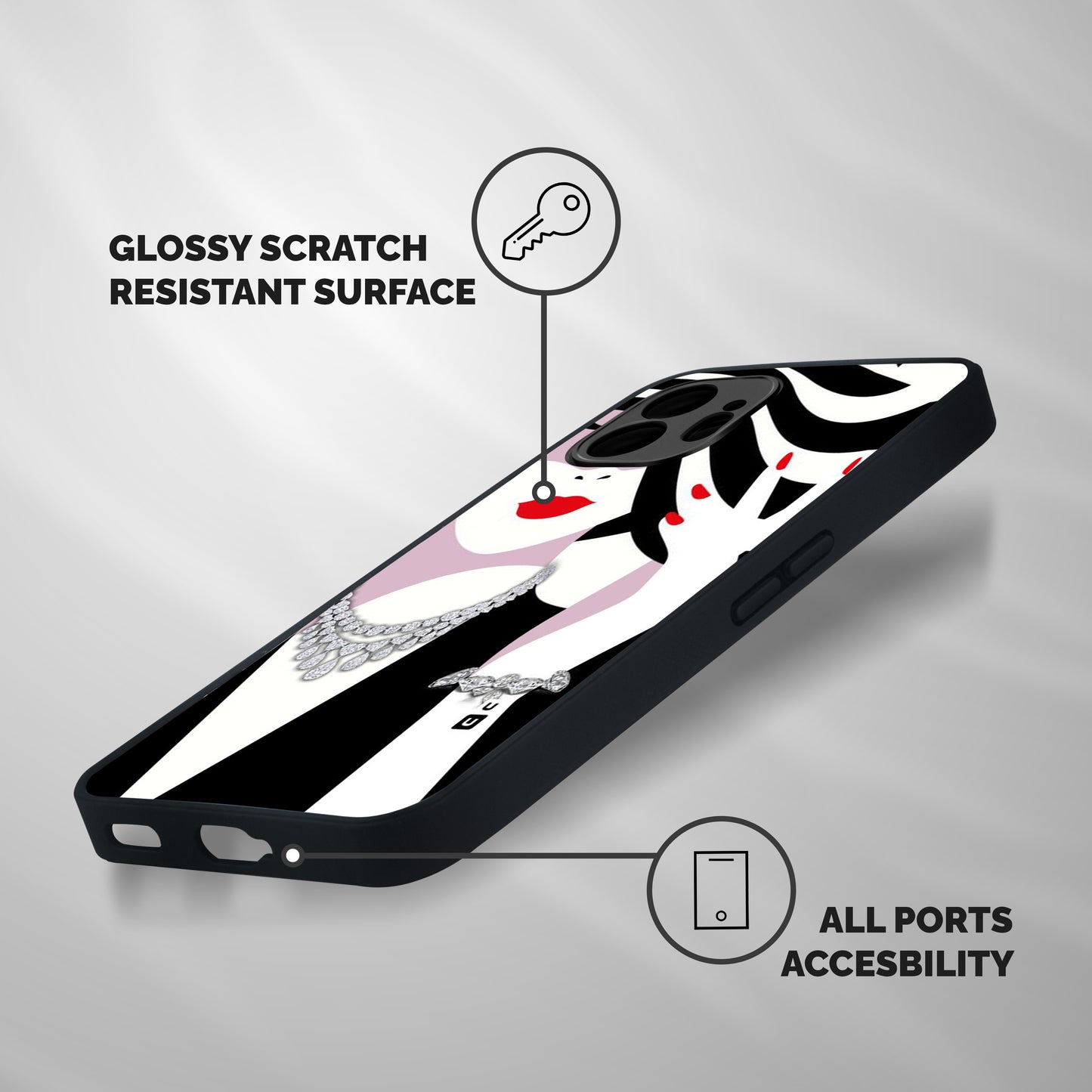 Women Beauty Shockproof Hybrid Protection (Metal + TPU) Back Case Cover