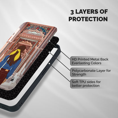 wonderful Girl Shockproof Hybrid Protection (Metal + TPU) Back Case Cover