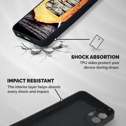 Wood Heart Leaf Shockproof Hybrid Protection (Metal + TPU) Back Case Cover
