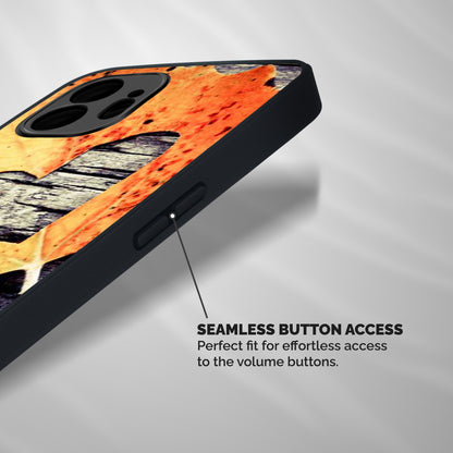 Wood Heart Leaf Shockproof Hybrid Protection (Metal + TPU) Back Case Cover