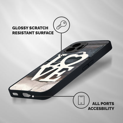 Wood Love Lock Shockproof Hybrid Protection (Metal + TPU) Back Case Cover