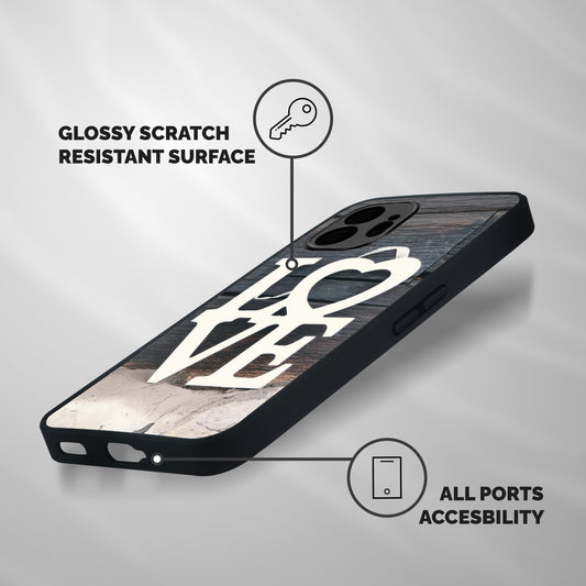 Wood Love Lock Shockproof Hybrid Protection (Metal + TPU) Back Case Cover