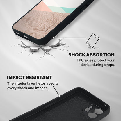 Wooden Fusion Shockproof Hybrid Protection (Metal + TPU) Back Case Cover