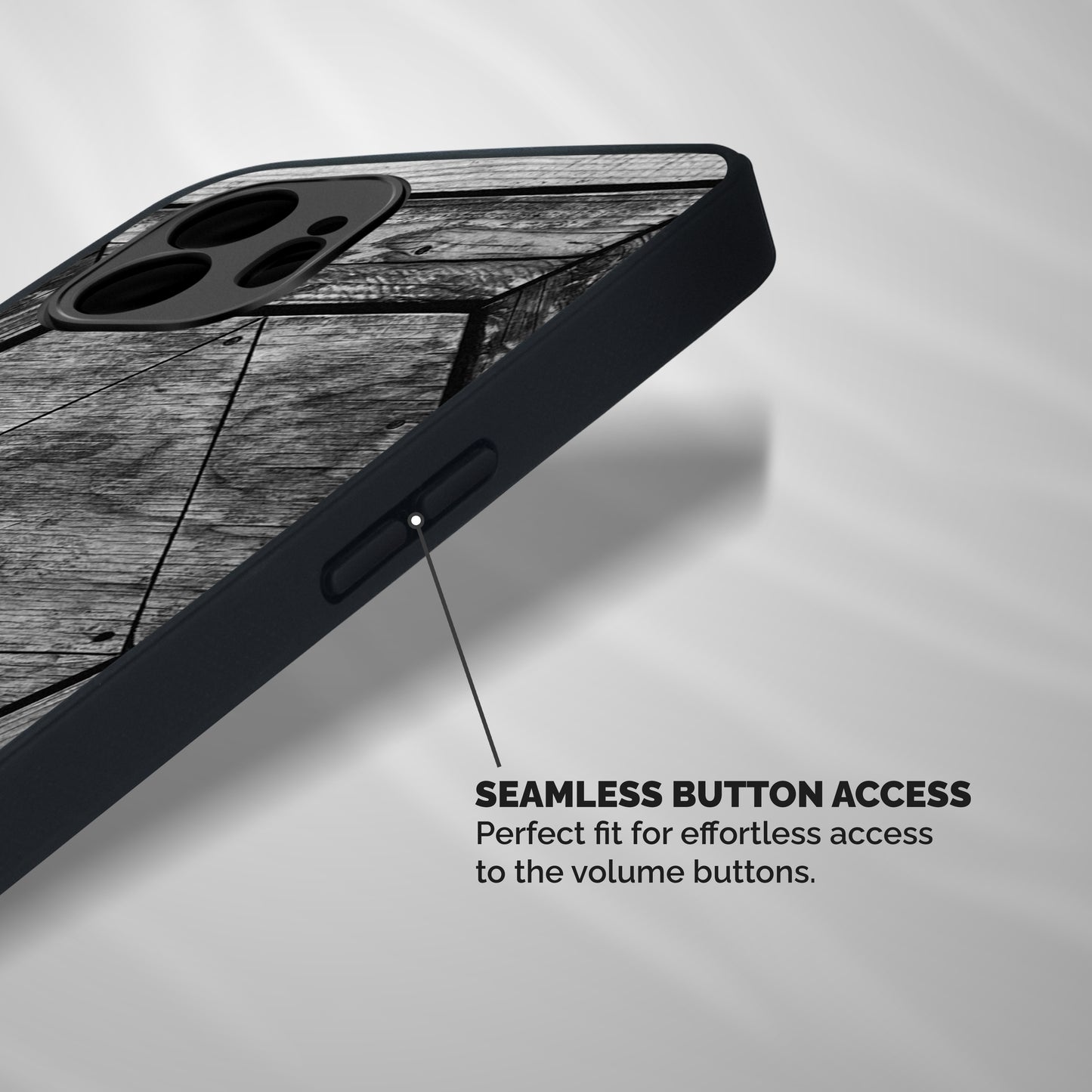 Wooden Hexagon Shockproof Hybrid Protection (Metal + TPU) Back Case Cover