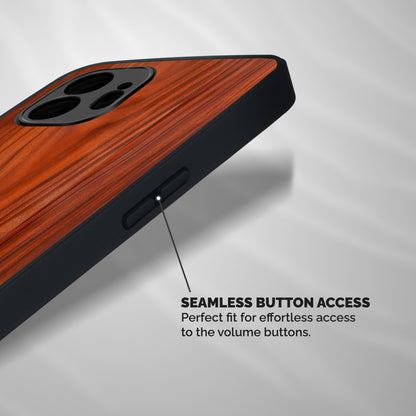 Wooden Texture Printed Shockproof Hybrid Protection (Metal + TPU) Back Case Cover