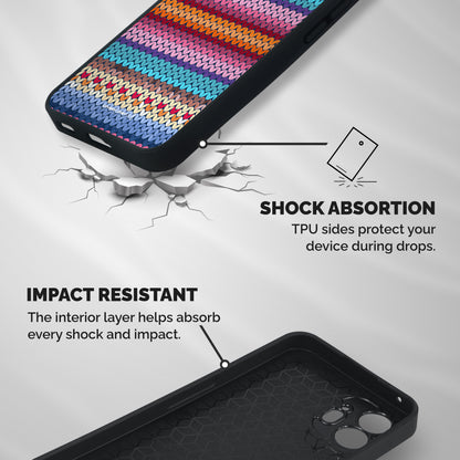 Woolen Shockproof Hybrid Protection (Metal + TPU) Back Case Cover