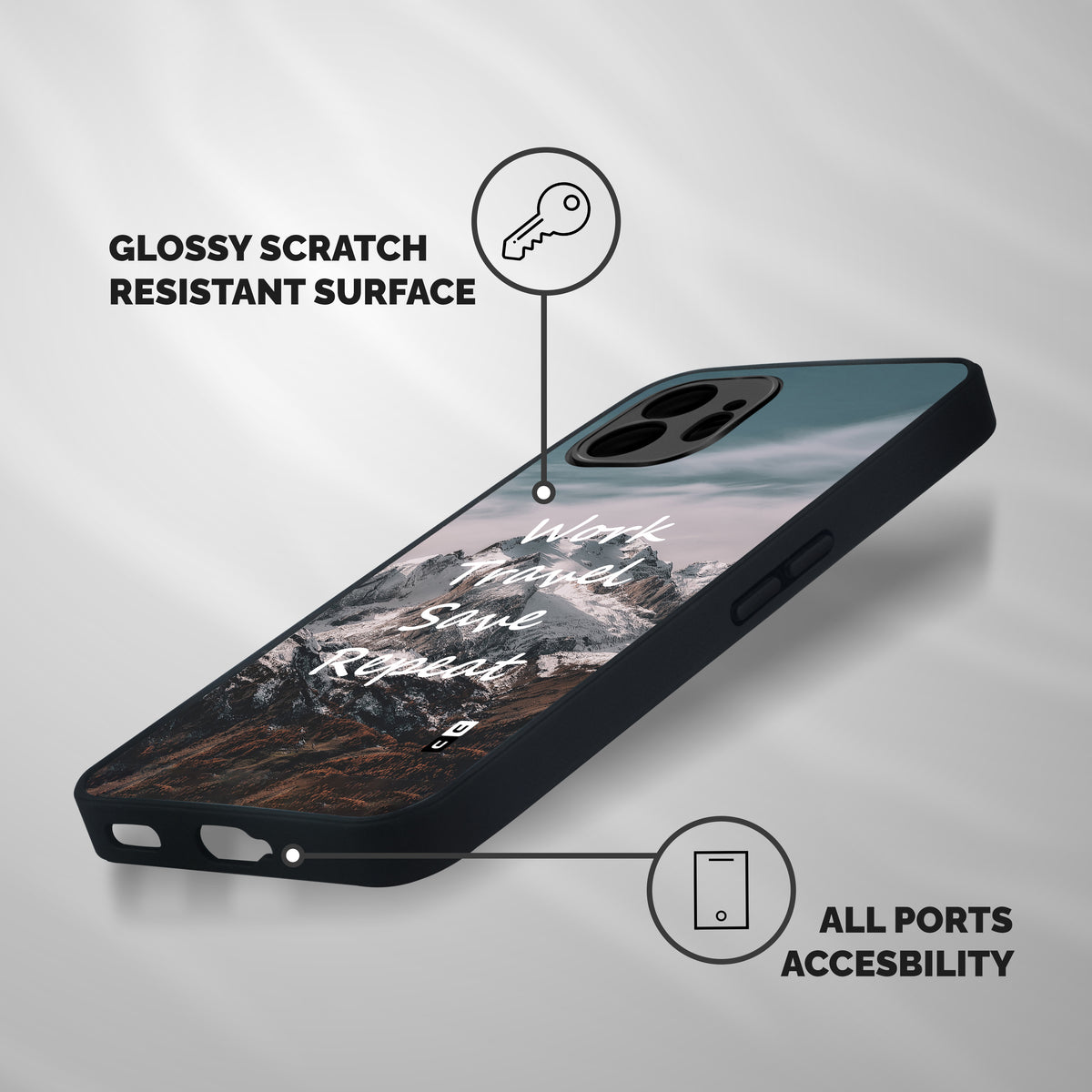 Work Travel Shockproof Hybrid Protection (Metal + TPU) Back Case Cover