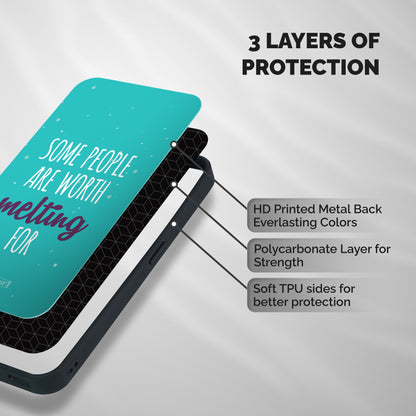 Worth Melting For Shockproof Hybrid Protection (Metal + TPU) Back Case Cover