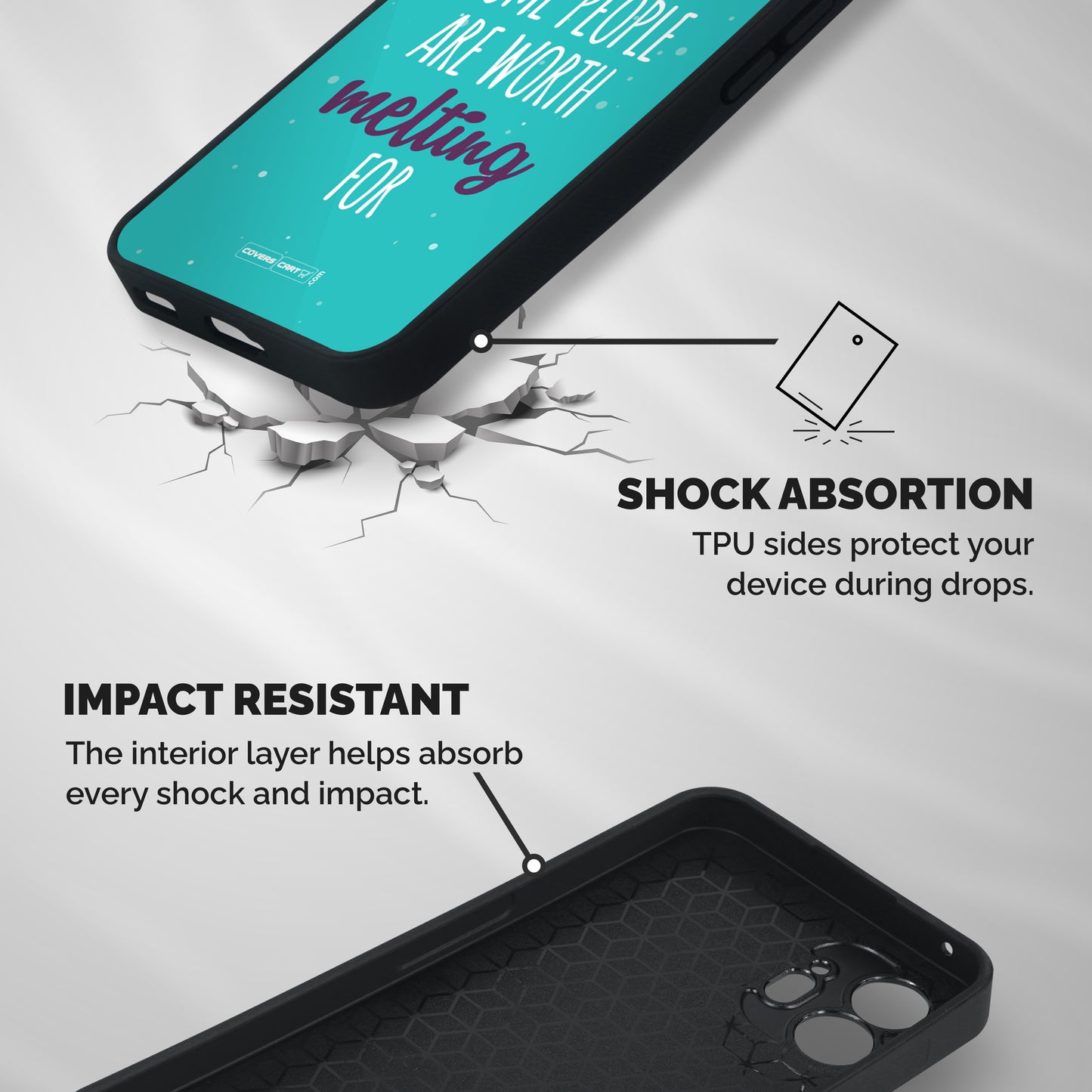 Worth Melting For Shockproof Hybrid Protection (Metal + TPU) Back Case Cover