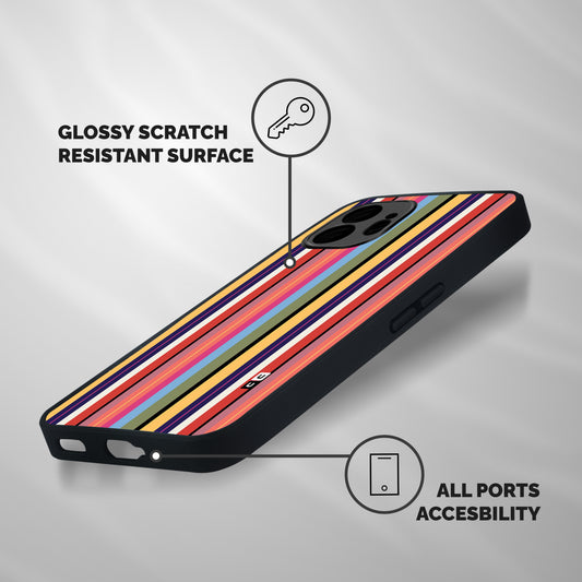 Wrapping Stripes Shockproof Hybrid Protection (Metal + TPU) Back Case Cover