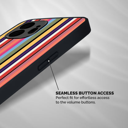 Wrapping Stripes Shockproof Hybrid Protection (Metal + TPU) Back Case Cover
