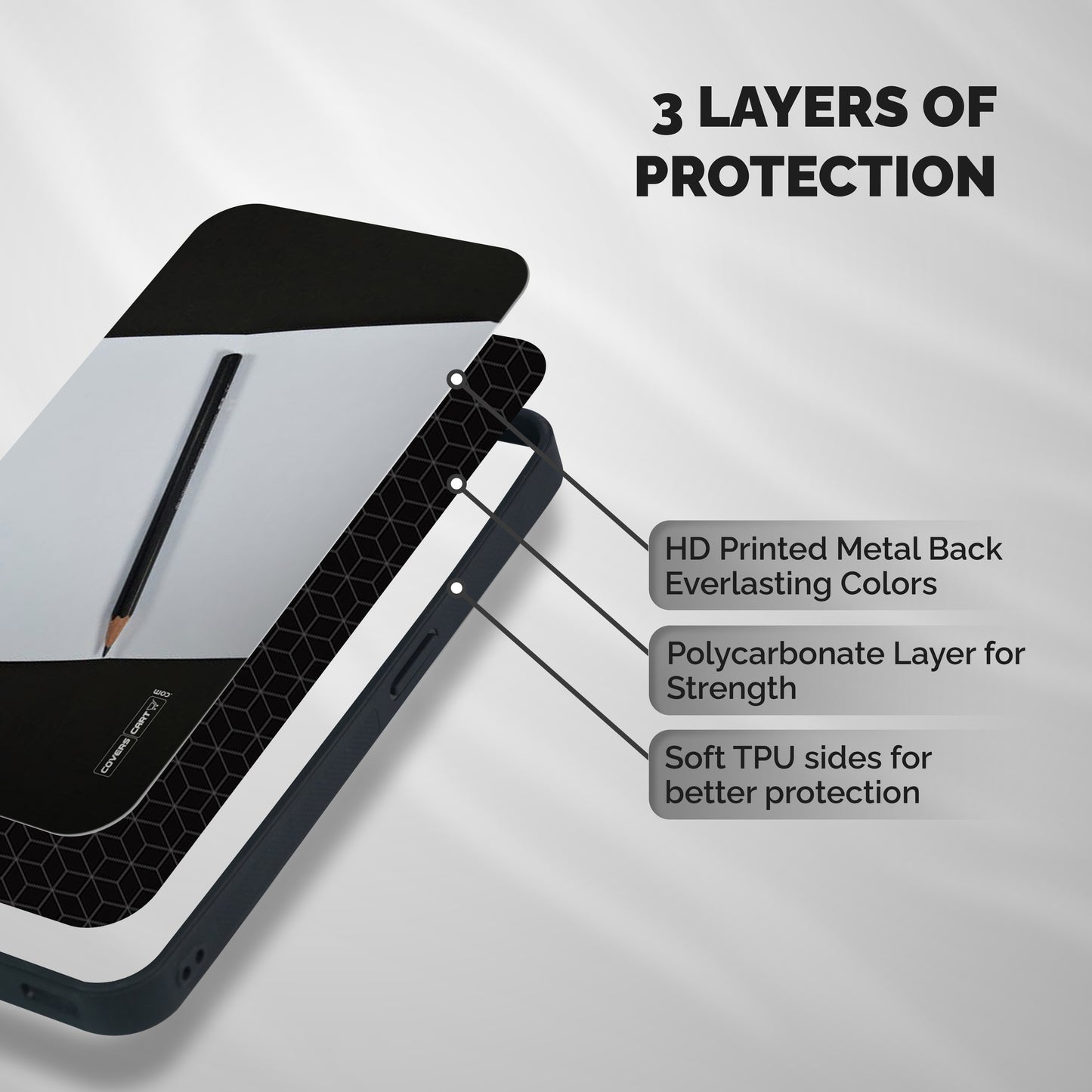 Write Your Thoughts Shockproof Hybrid Protection (Metal + TPU) Back Case Cover