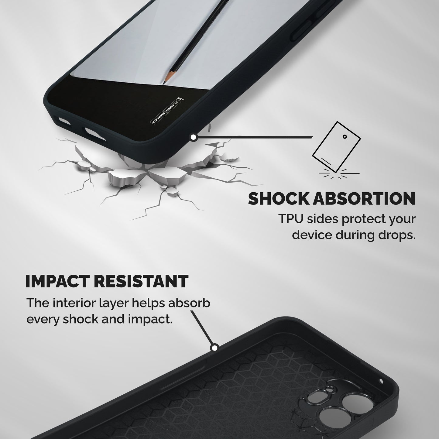 Write Your Thoughts Shockproof Hybrid Protection (Metal + TPU) Back Case Cover