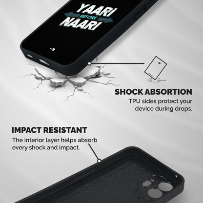 Yaari Naari Shockproof Hybrid Protection (Metal + TPU) Back Case Cover