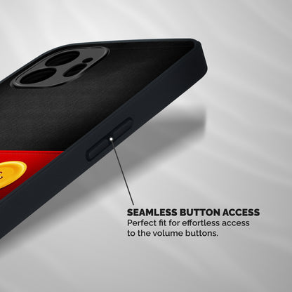 Yellow Button Shockproof Hybrid Protection (Metal + TPU) Back Case Cover
