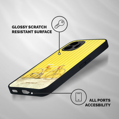 Yellow Cycle Classic Shockproof Hybrid Protection (Metal + TPU) Back Case Cover