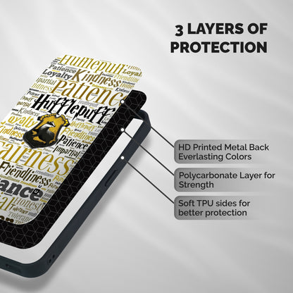 Yellow Fairness Shockproof Hybrid Protection (Metal + TPU) Back Case Cover