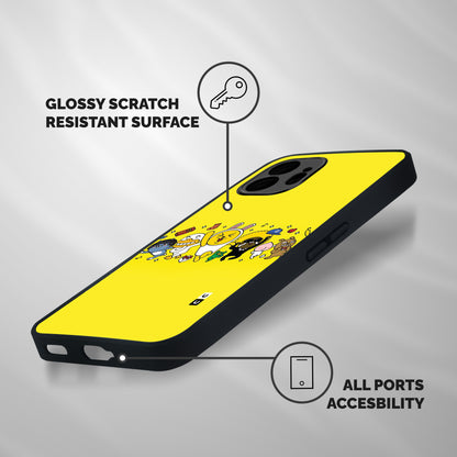 Yellow Friends Shockproof Hybrid Protection (Metal + TPU) Back Case Cover