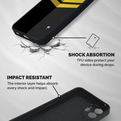 Yellow Lines Shockproof Hybrid Protection (Metal + TPU) Back Case Cover