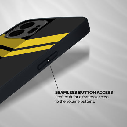 Yellow Lines Shockproof Hybrid Protection (Metal + TPU) Back Case Cover