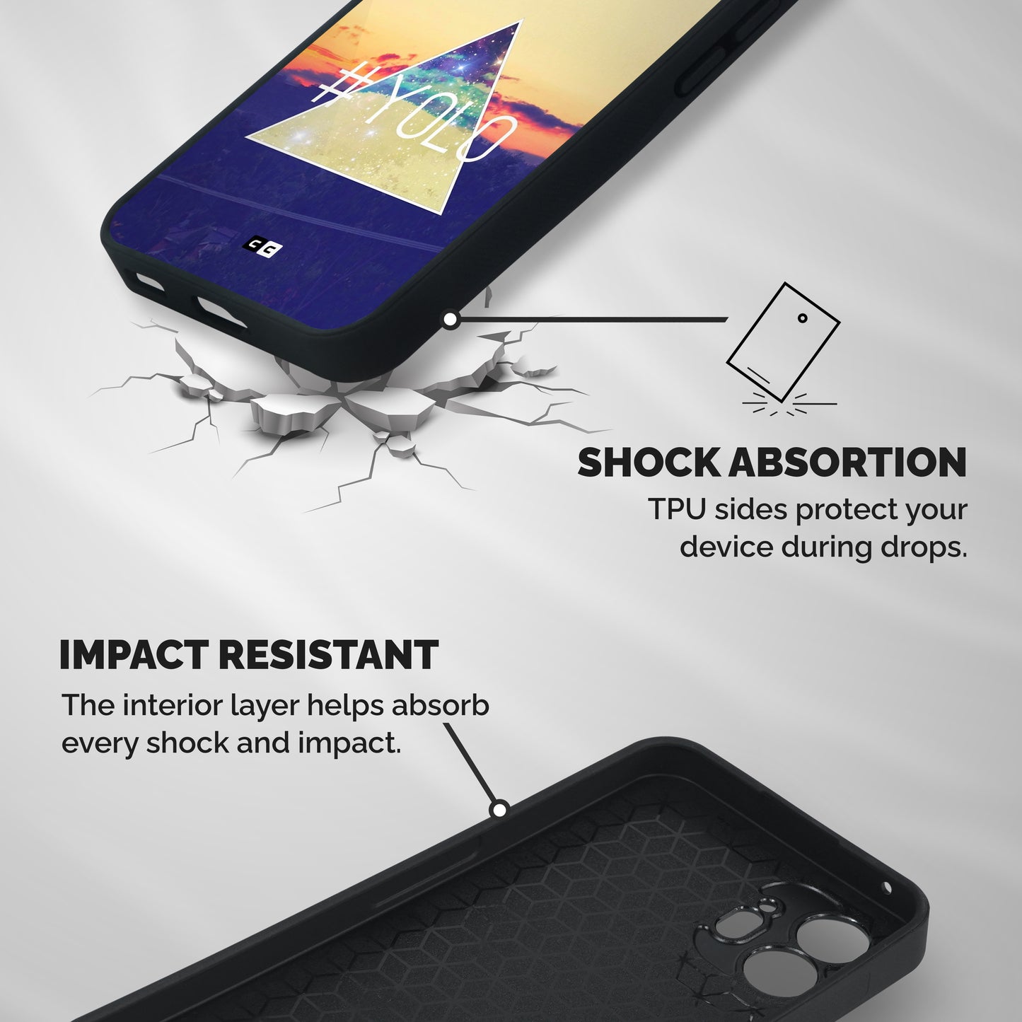 Yolo illuminati Shockproof Hybrid Protection (Metal + TPU) Back Case Cover