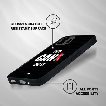 You Can Do It Shockproof Hybrid Protection (Metal + TPU) Back Case Cover