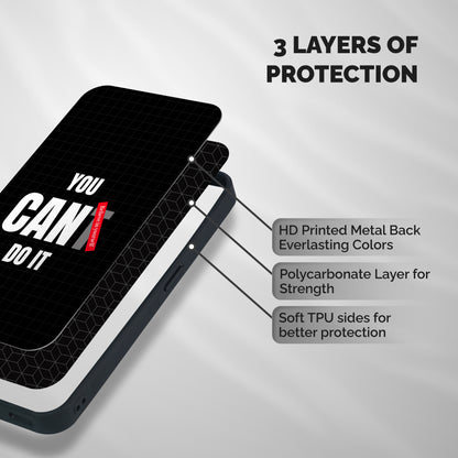 You Can Do It Shockproof Hybrid Protection (Metal + TPU) Back Case Cover