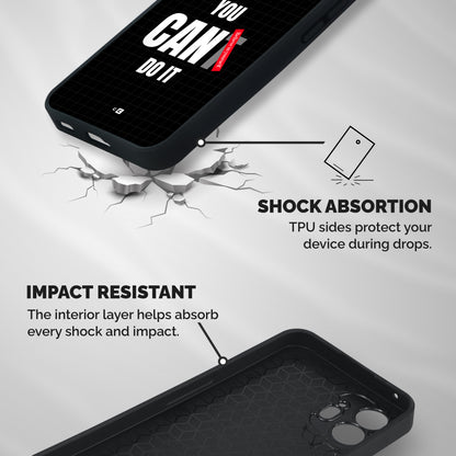 You Can Do It Shockproof Hybrid Protection (Metal + TPU) Back Case Cover