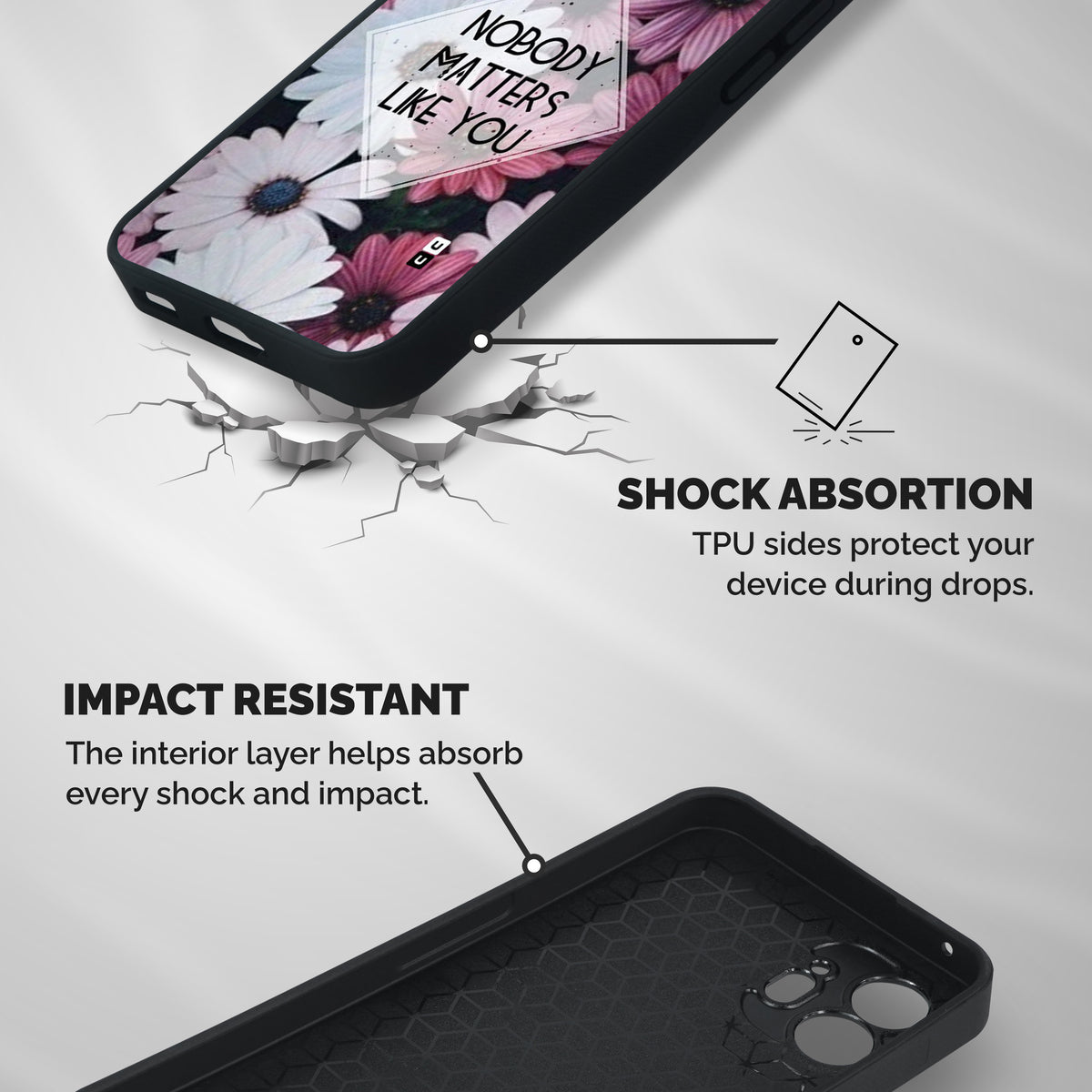 You Matter Shockproof Hybrid Protection (Metal + TPU) Back Case Cover