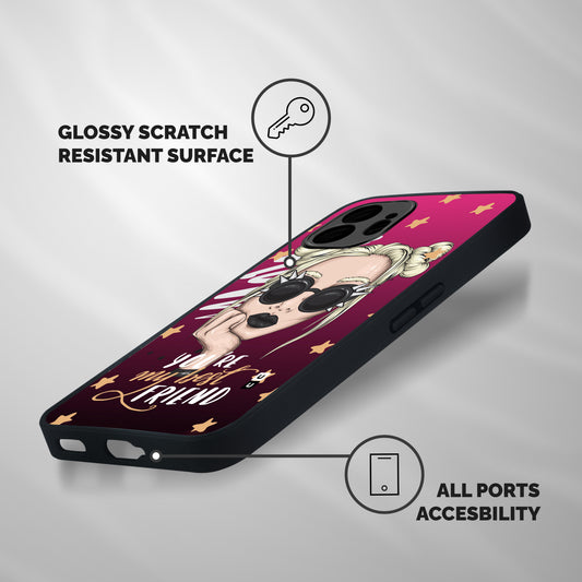 You My Best Friend Shockproof Hybrid Protection (Metal + TPU) Back Case Cover