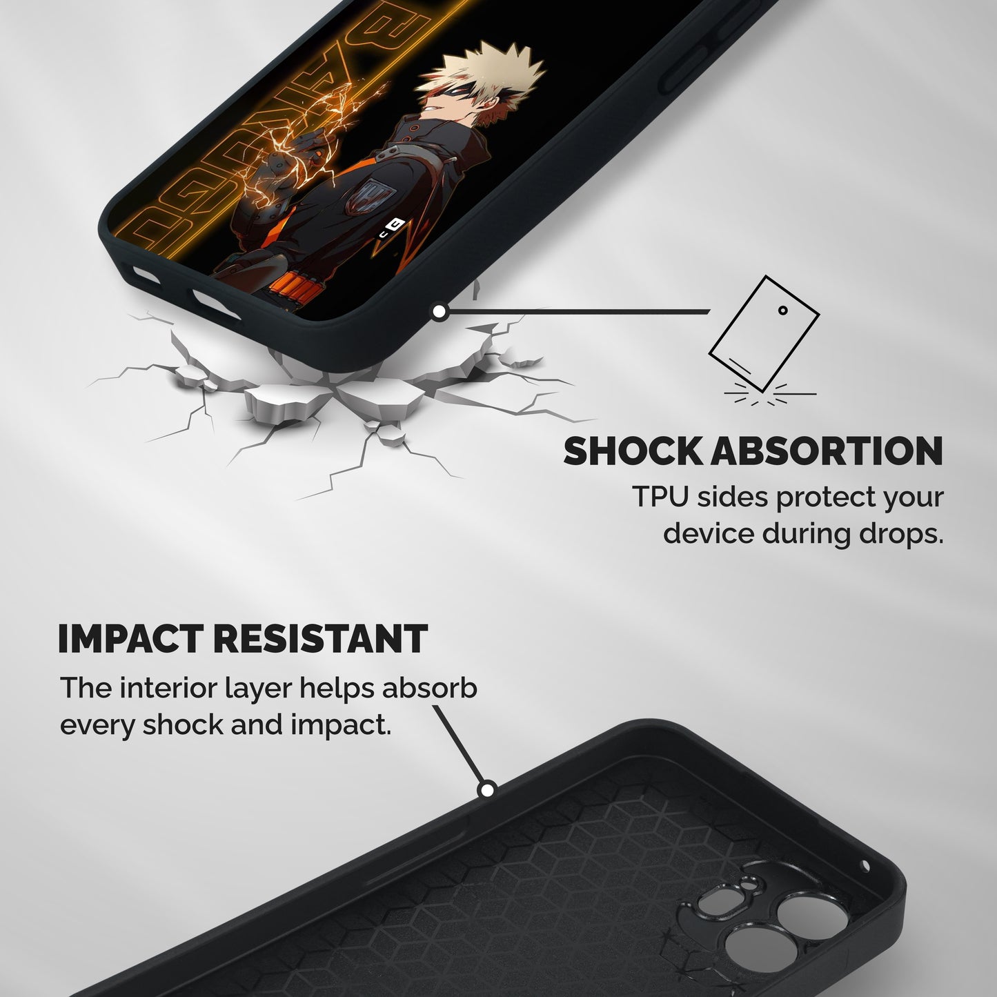 Young Bakugo Shockproof Hybrid Protection (Metal + TPU) Back Case Cover