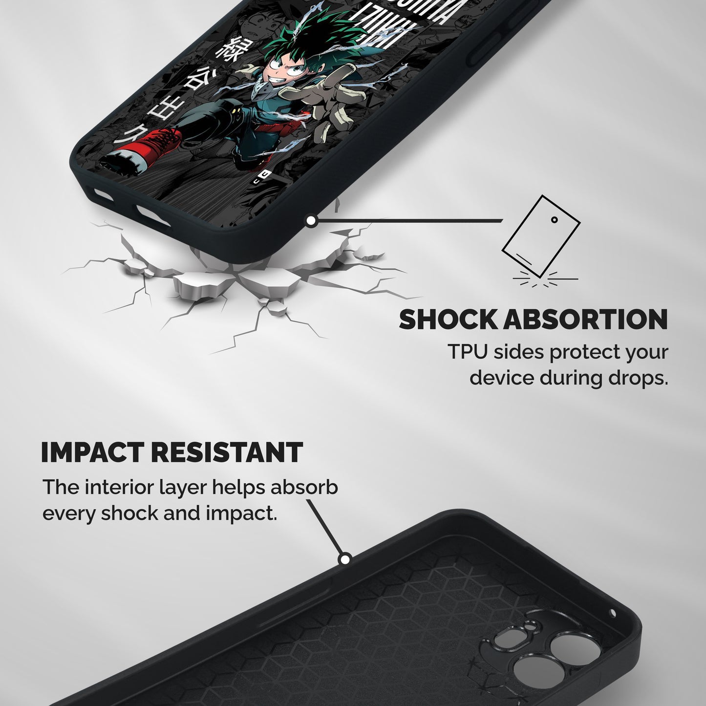 Young Midoriya Shockproof Hybrid Protection (Metal + TPU) Back Case Cover