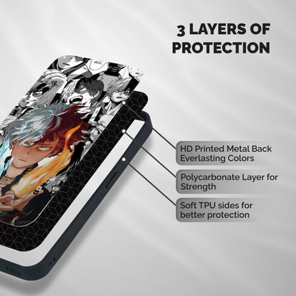 Young Todoroki Shockproof Hybrid Protection (Metal + TPU) Back Case Cover
