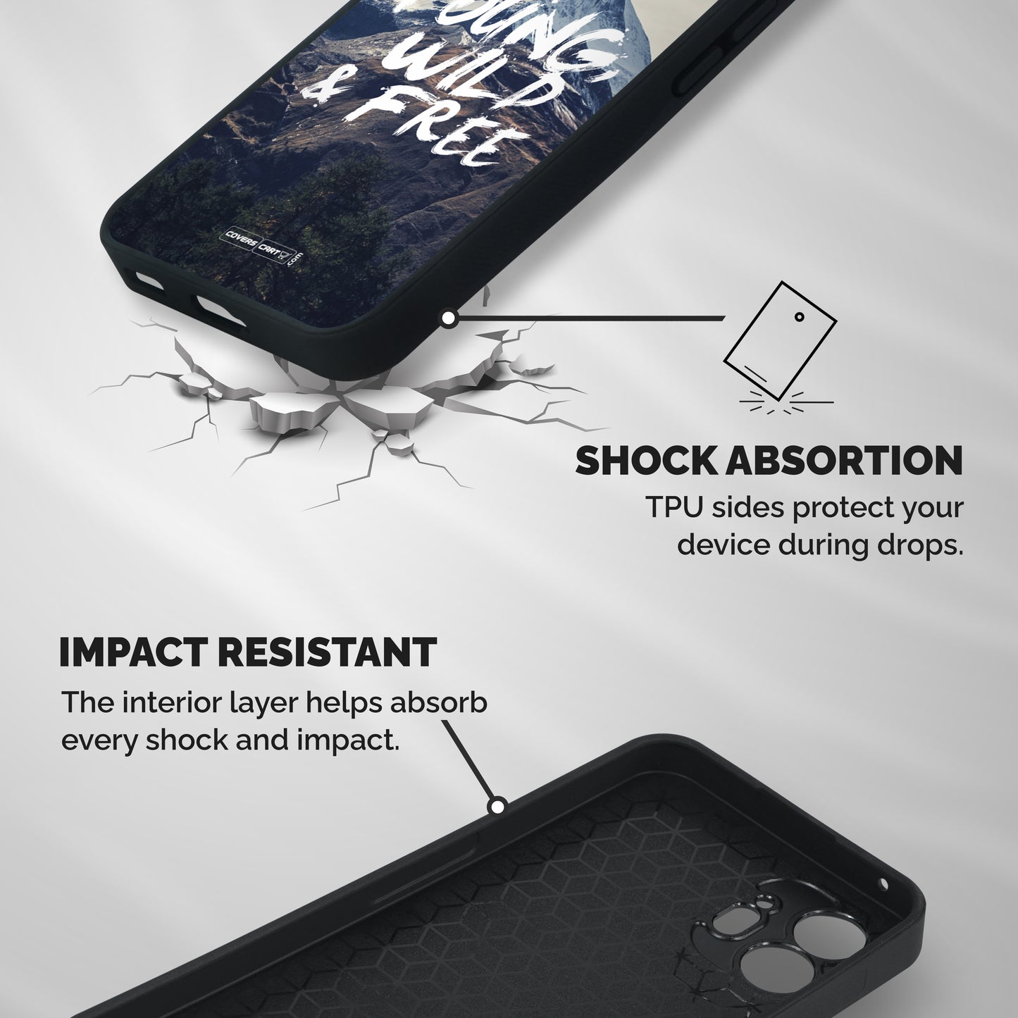 Young Wild and Free Shockproof Hybrid Protection (Metal + TPU) Back Case Cover