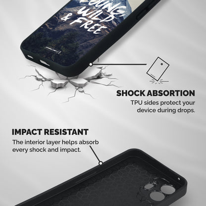 Young Wild and Free Shockproof Hybrid Protection (Metal + TPU) Back Case Cover