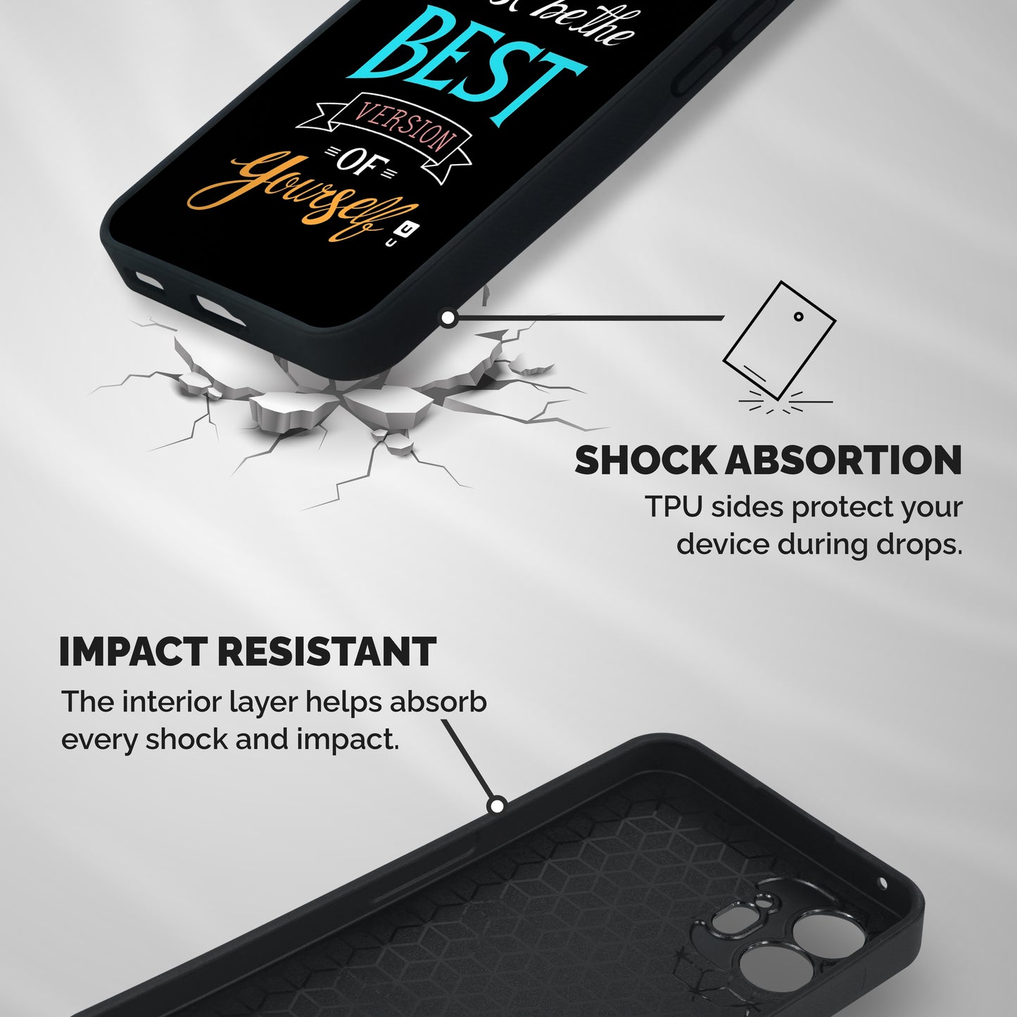 Your Best Version Shockproof Hybrid Protection (Metal + TPU) Back Case Cover