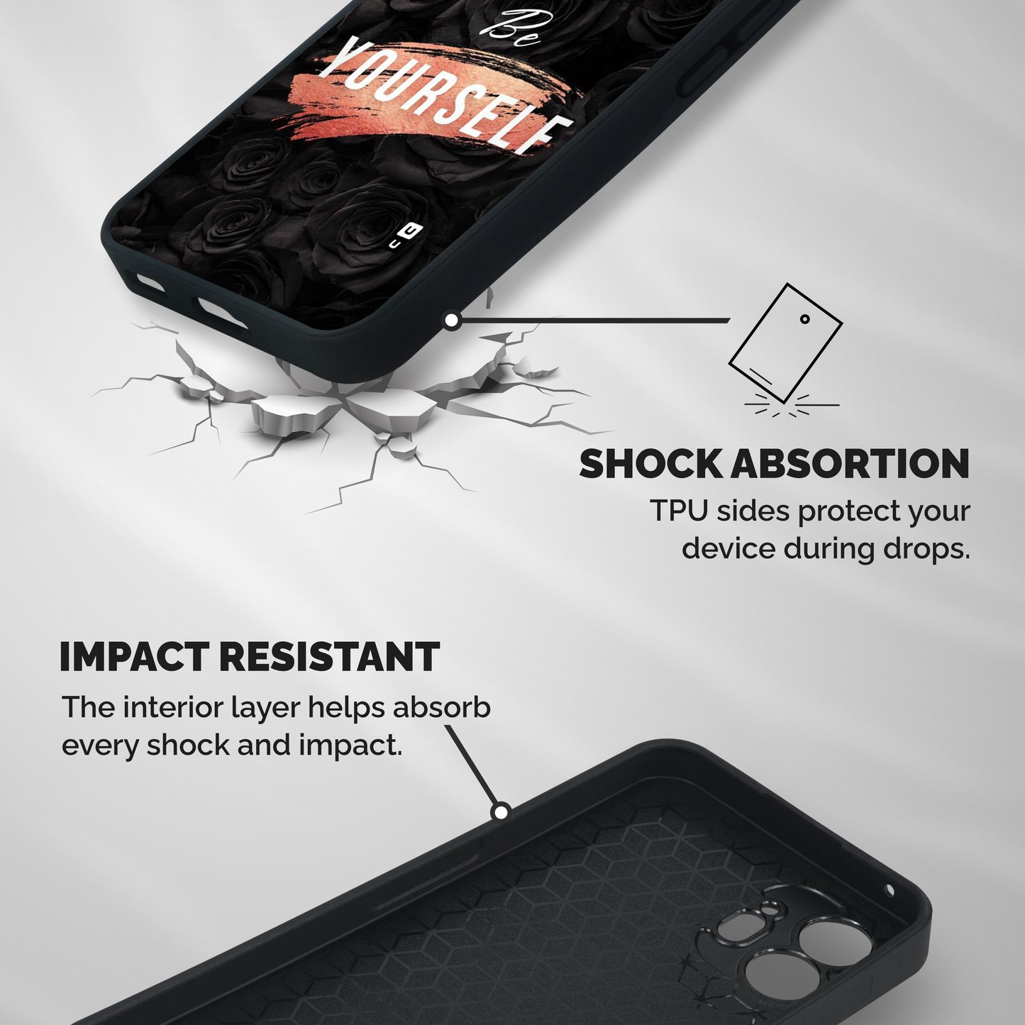 Yourself Shade Shockproof Hybrid Protection (Metal + TPU) Back Case Cover